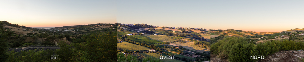 Panorama des Gebiets Ciarrocchi Baumschulen